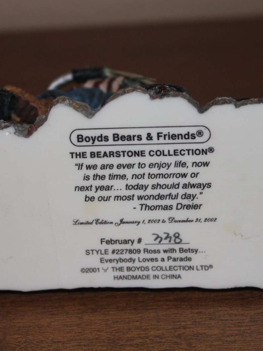 Boyds Bears Ross Betsy Everybody Loves a Parade 4th of July USA Figurine #227809 - Picture 8 of 9